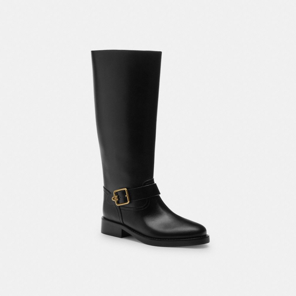 Black Madeline Extended Calf Boot