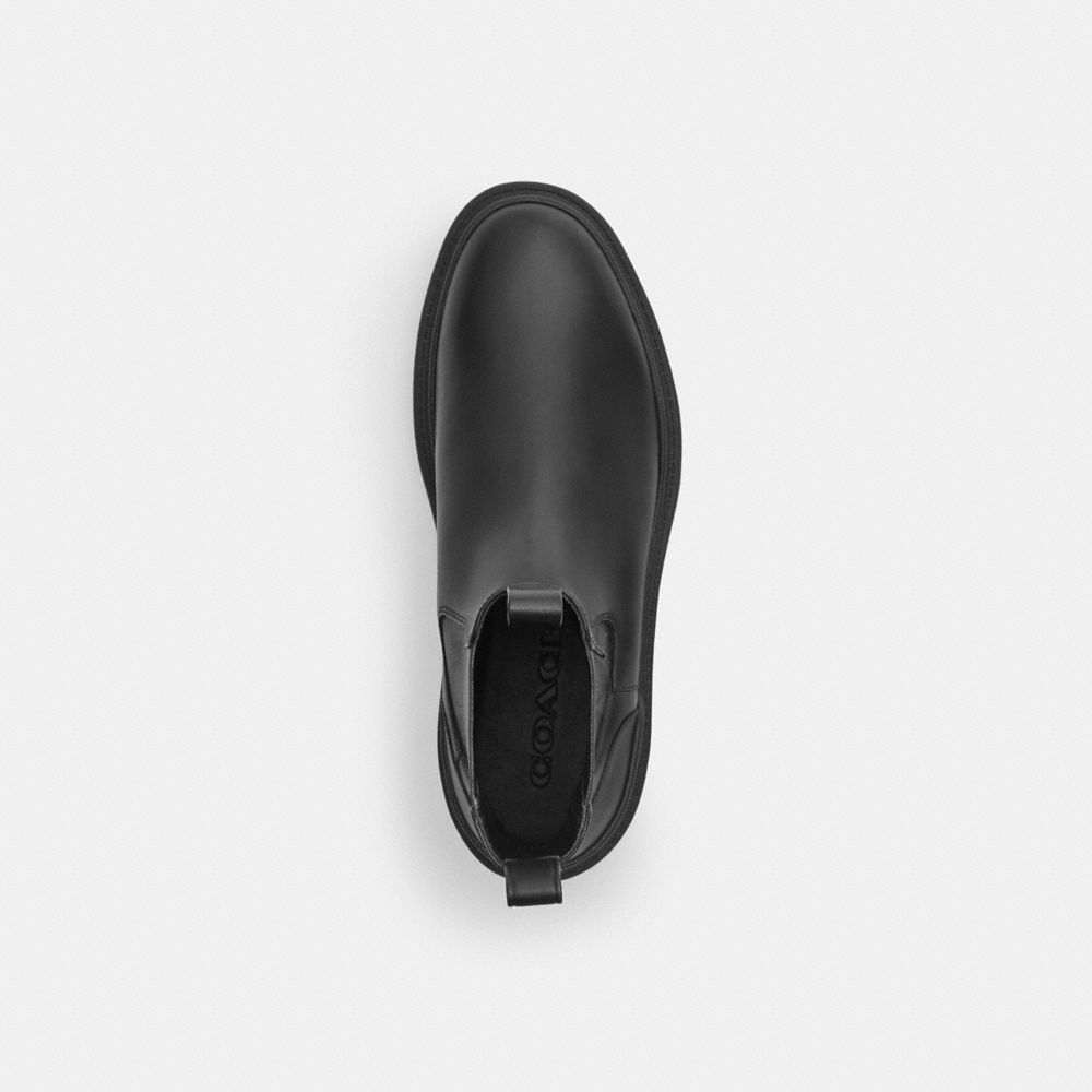 Coach Colson Boot With Signature In Graphite/black