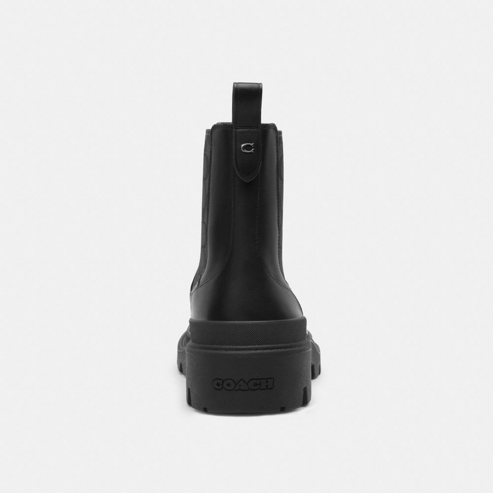 Coach Colson Boot With Signature In Graphite/black