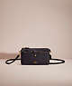 COACH®,RESTORED NOA POP-UP MESSENGER WITH BLOCKED FLORAL PRINT,Polished Pebble Leather,Brass/Black Multi,Front View