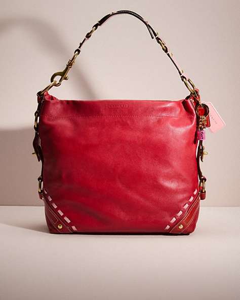 COACH®,UPCRAFTED LARGE CARLY BAG,Nappa leather,Large,Brass/Chili,Front View