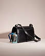 COACH®,UPCRAFTED BANDIT SHOULDER BAG,Refined Calf Leather,Small,Denim Dream,Silver/Black,Angle View