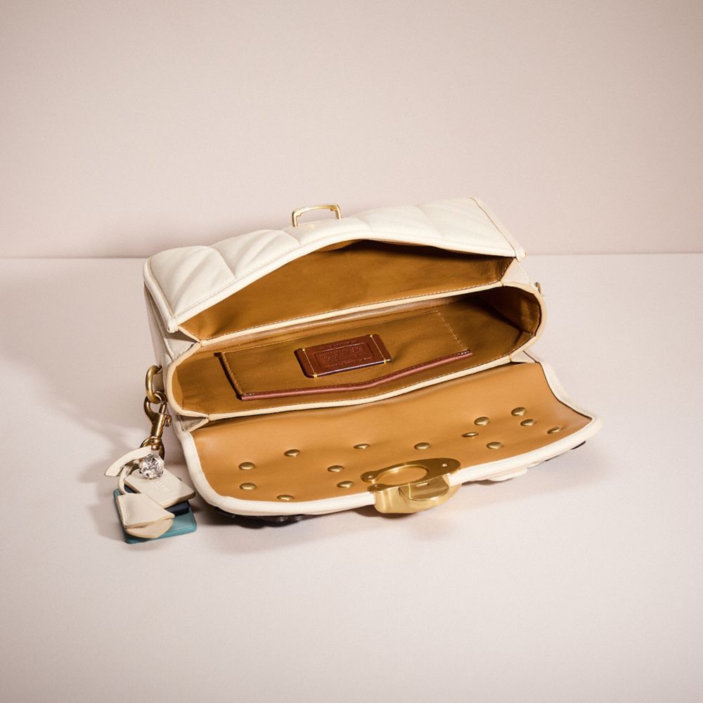 Shop Coach Upcrafted Studio Shoulder Bag With Quilting In Brass/chalk