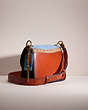 COACH®,UPCRAFTED BEAT SHOULDER BAG,Signature Coated Canvas,Medium,Denim Dream,Brass/Tan/Rust,Angle View