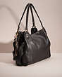 COACH®,UPCRAFTED EDIE SHOULDER BAG 31,Polished Pebble Leather,Medium,Denim Dream,Light Gold/Black,Angle View