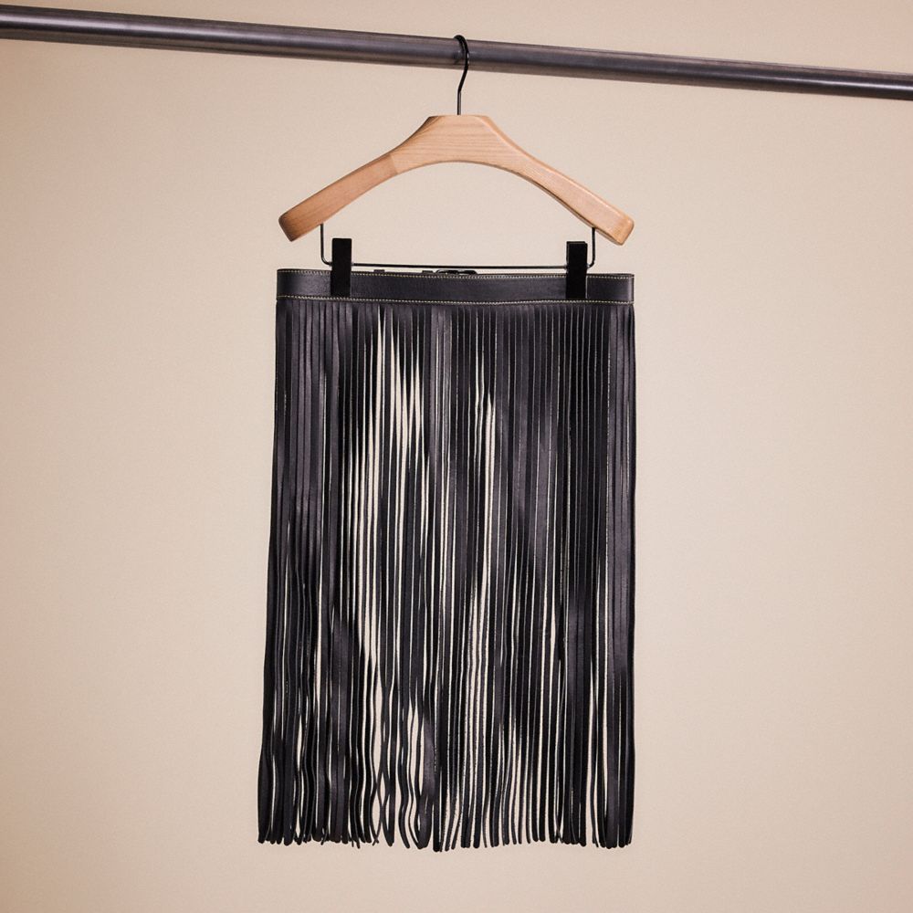COACH®,Upcrafted Mini Clutch Fringe Belt Creation,,Back View