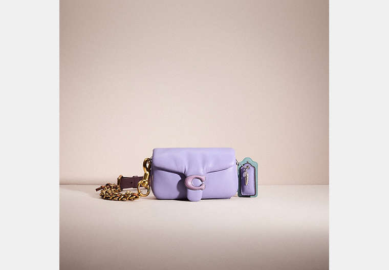 COACH®,UPCRAFTED PILLOW TABBY SHOULDER BAG 18,Nappa leather,Mini,Silver/Light Violet,Front View