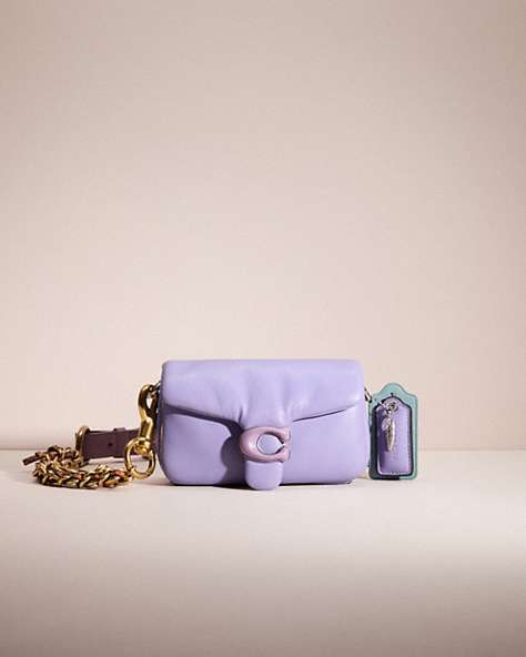 COACH®,UPCRAFTED PILLOW TABBY SHOULDER BAG 18,Nappa leather,Mini,Silver/Light Violet,Front View