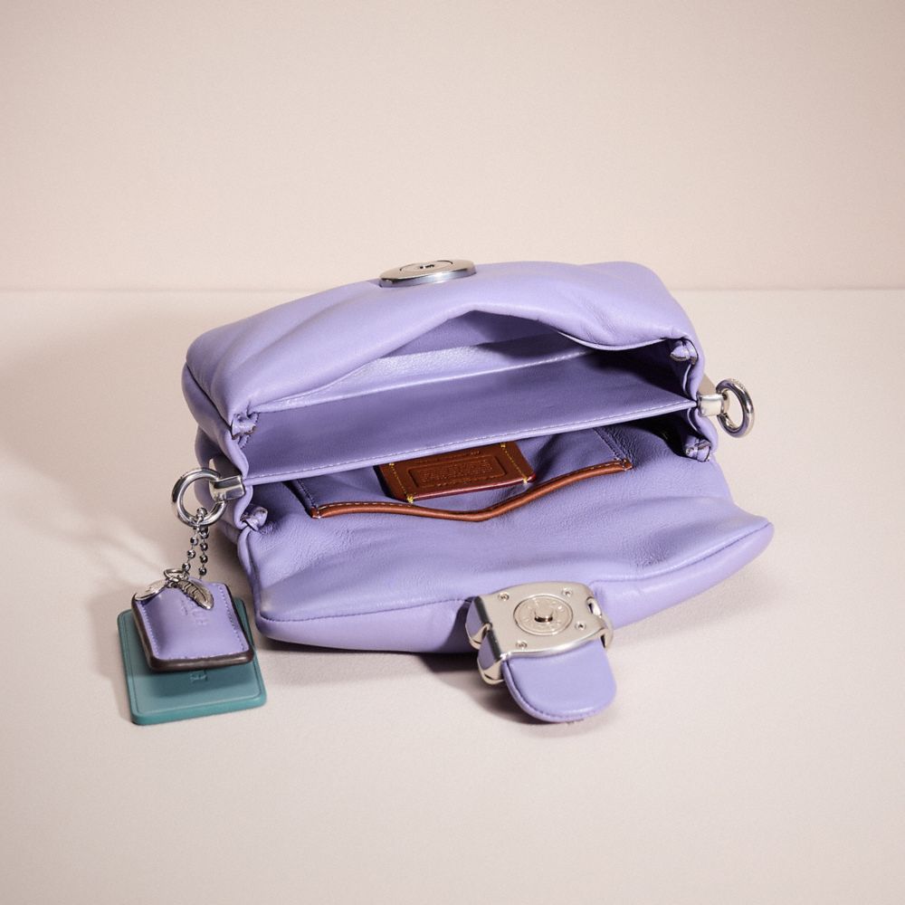 COACH®,UPCRAFTED PILLOW TABBY SHOULDER BAG 18,Nappa leather,Mini,Silver/Light Violet,Inside View,Top View