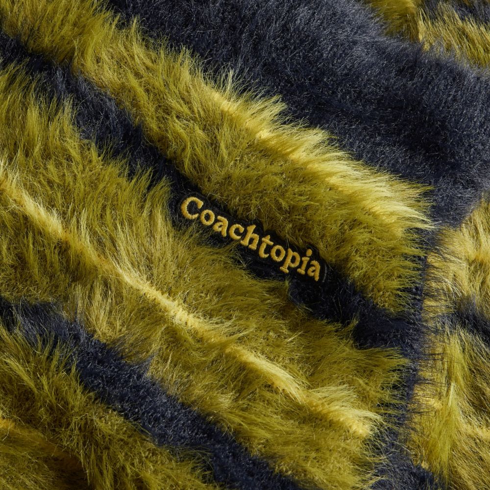 COACH®,Fuzzy Knit Pants,Recycled Nylon,Fuzzy Knit,Straight,Logo,Metal,Drawstring,Sustainable,Casual,Multi Color,Closer View