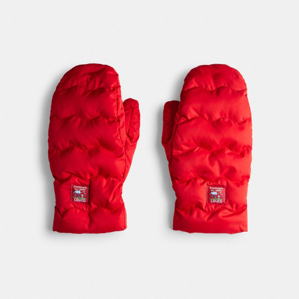 COACH®,Coachtopia Loop Mittens,,Front View