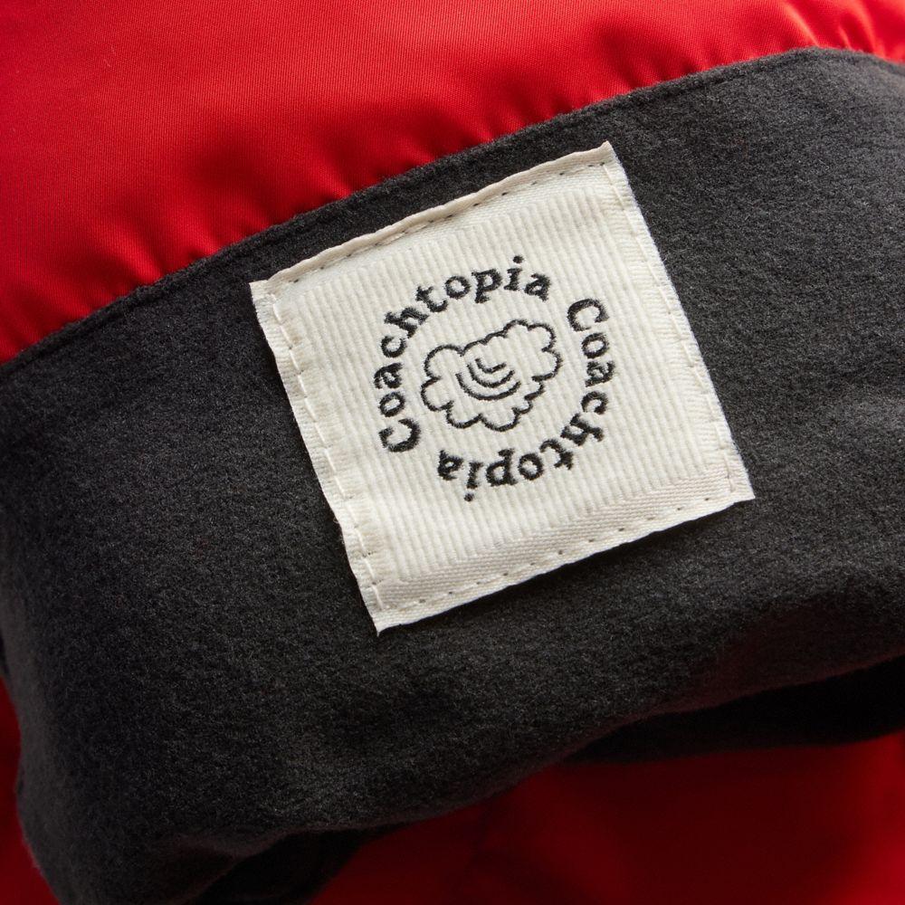 COACH®,Coachtopia Loop Mittens,Recycled Polyester,Mittens,Logo,Eco-Friendly,Casual,Red