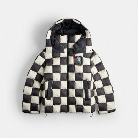 Куртки Coach Coachtopia Loop Puffer Jacket With Checkerboard Quilting