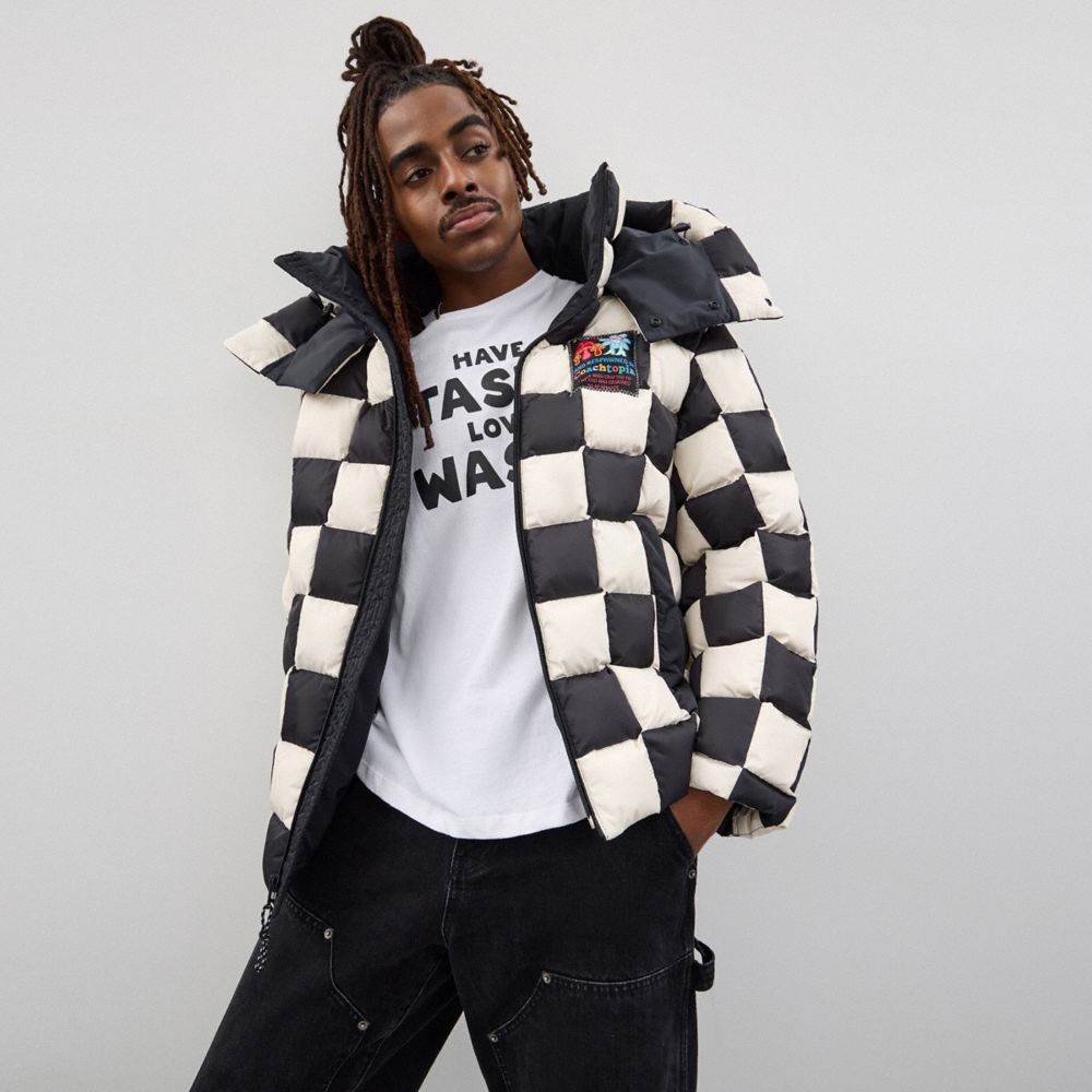 Куртки Coach Coachtopia Loop Puffer Jacket With Checkerboard Quilting — фото 4