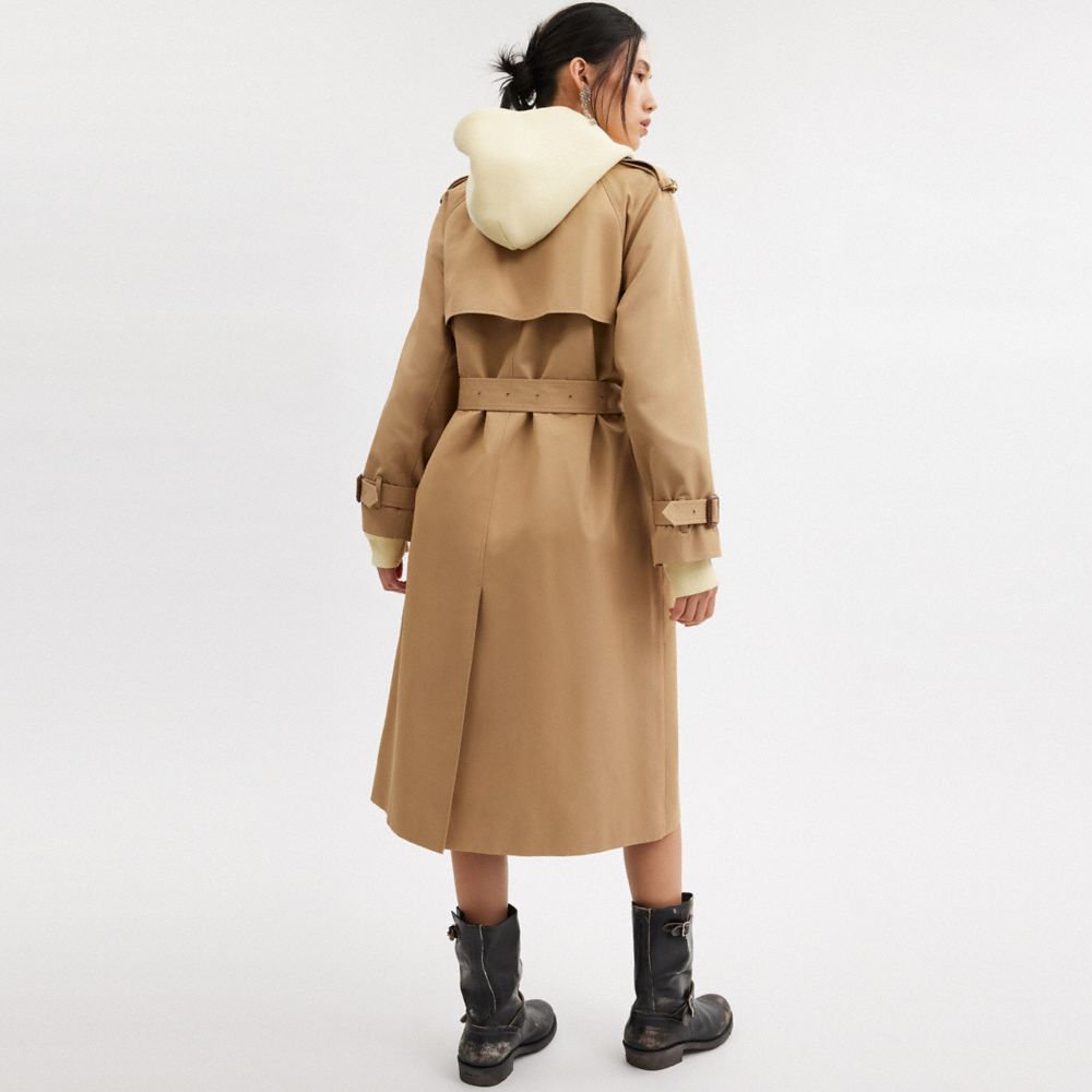 COACH®,リラックスド トレンチ,ジャケット＆アウター,ｶｰｷ