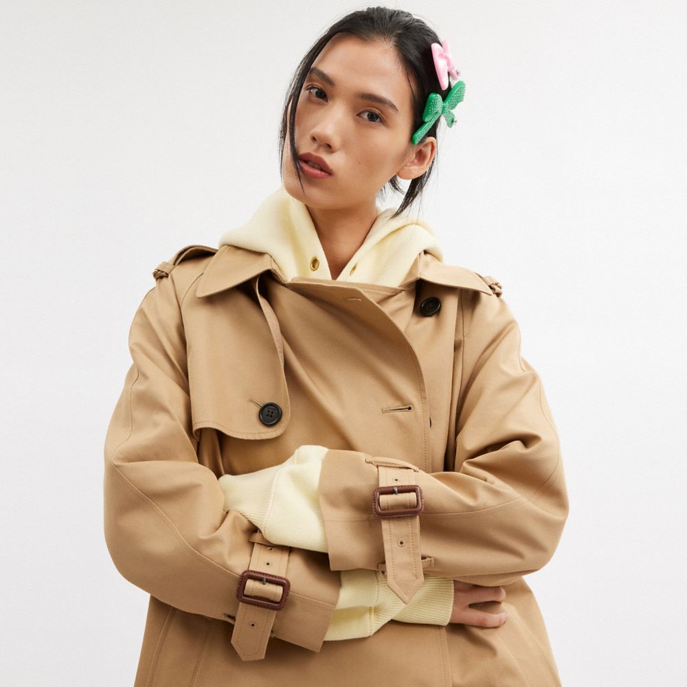 COACH®,リラックスド トレンチ,ジャケット＆アウター,ｶｰｷ