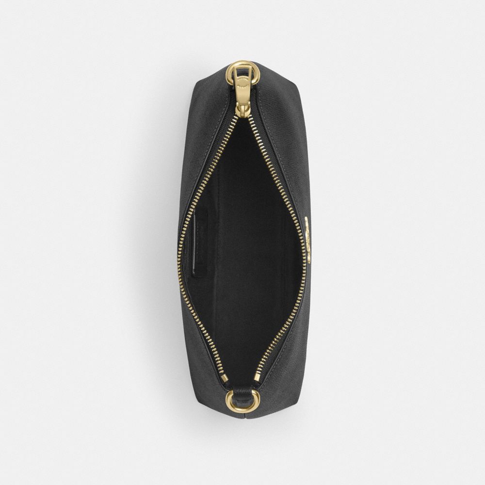 COACH®,Charlotte Shoulder Bag,Shoulder Bag,Metal,Embossed,Logo,Adjustable,Shoulder Guard,Casual,Black,Inside View,Top View