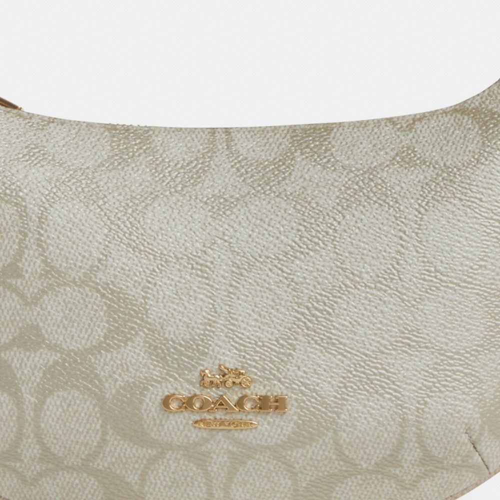 COACH®,Mini Payton Bag In Signature Canvas,Leather,Canvas,Shoulder Bag,Casual,Gray