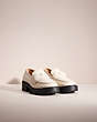 COACH®,RESTORED LEAH LOAFER,Chalk,Angle View