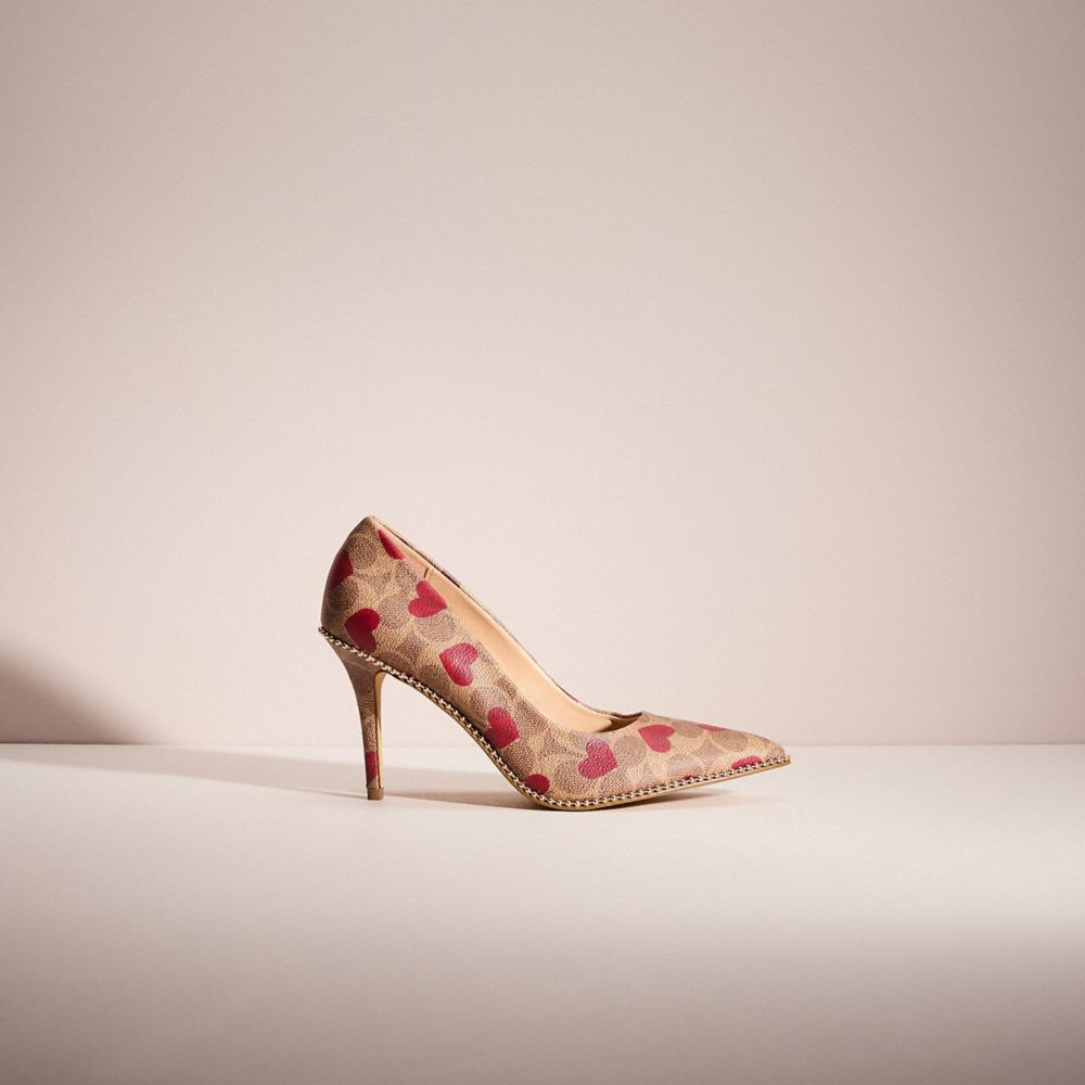 COACH® Restored Waverly Pump With Heart Print