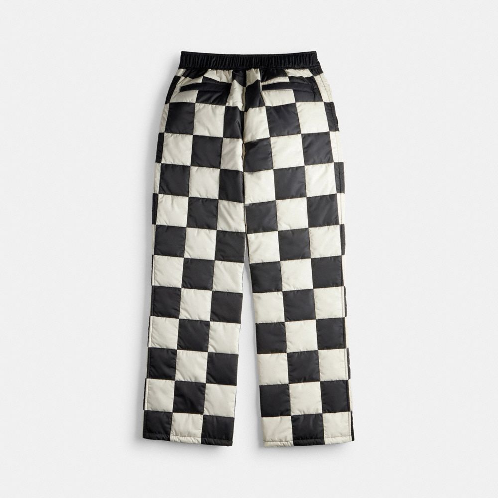 COACH®,Coachtopia Loop Puffer Pants With Checkerboard Quilting,,Back View