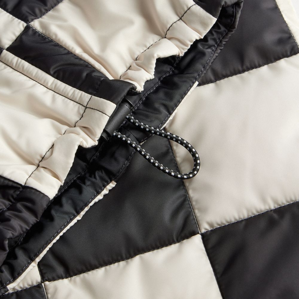 COACH®,Coachtopia Loop Puffer Pants With Checkerboard Quilting,Recycled Polyester,Straight,Sustainable,Casual,Multi Color,Closer View