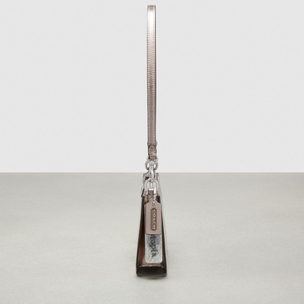 COACH®,Wavy Shoulder Bag In Metallic Coachtopia Leather,,Group View