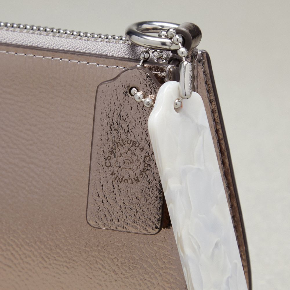 COACH®,Wavy Shoulder Bag In Metallic Coachtopia Leather,