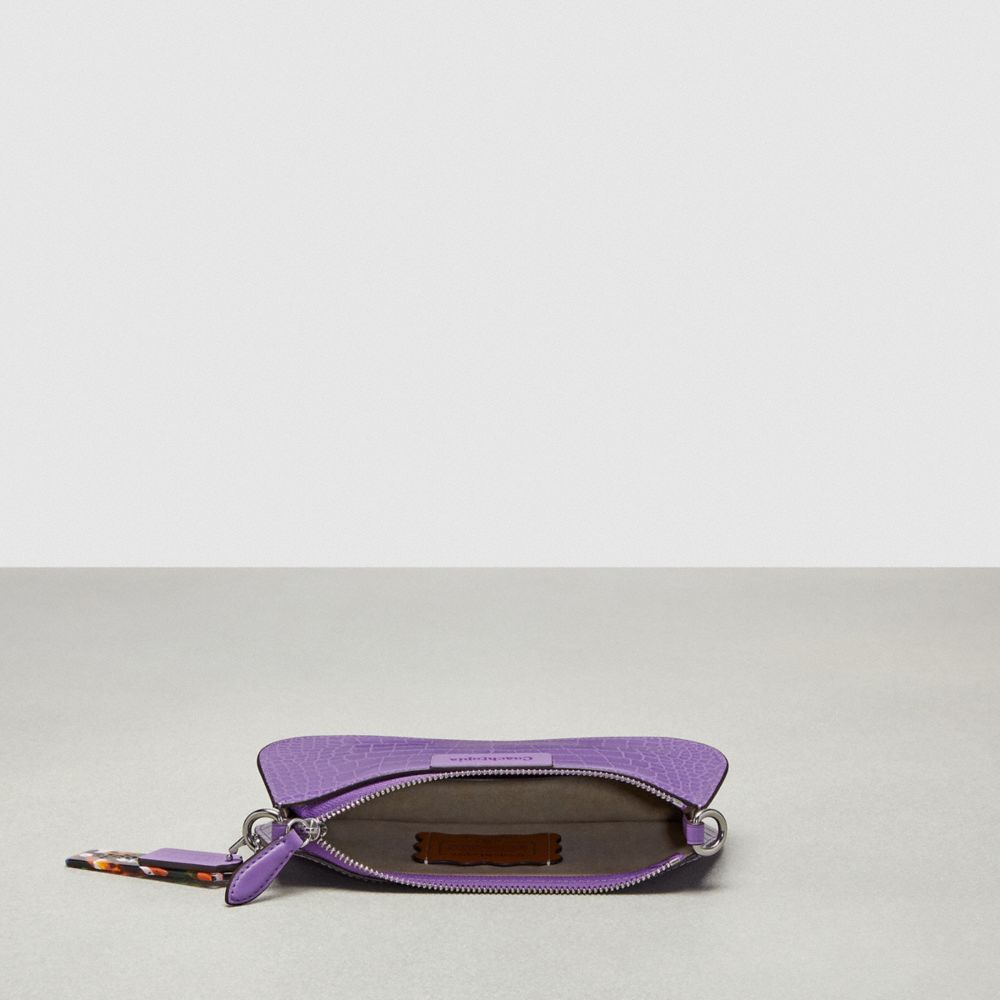 COACH®,Wavy Shoulder Bag In Croc Embossed Coachtopia Leather,,Inside View,Top View
