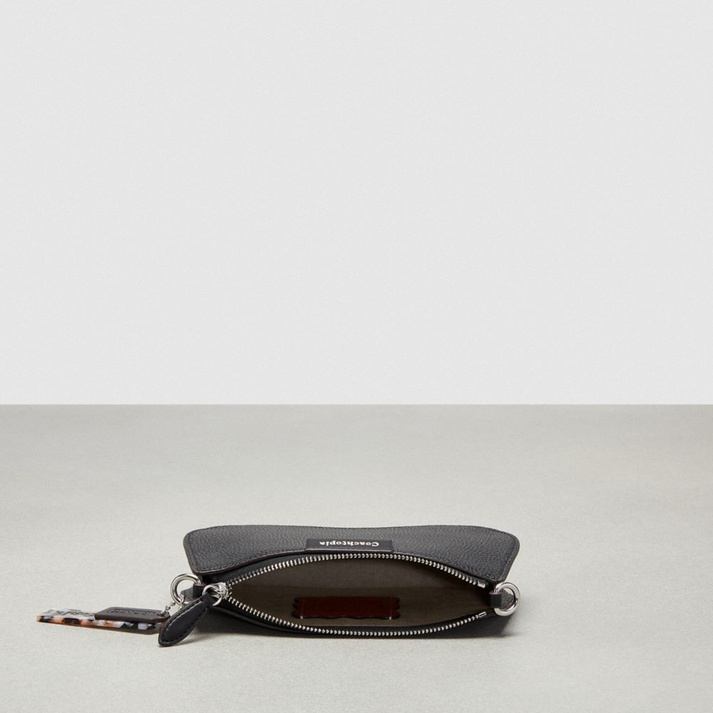 COACH®,Wavy Shoulder Bag In Pebbled Coachtopia Leather,Black,Inside View,Top View
