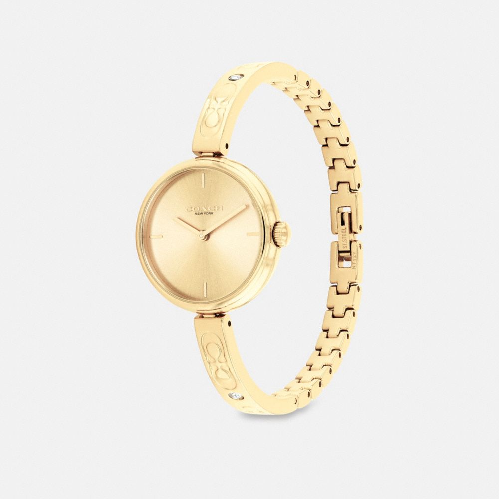 COACH®,MONTRE JAMIE, 28 MM,Or,Angle View