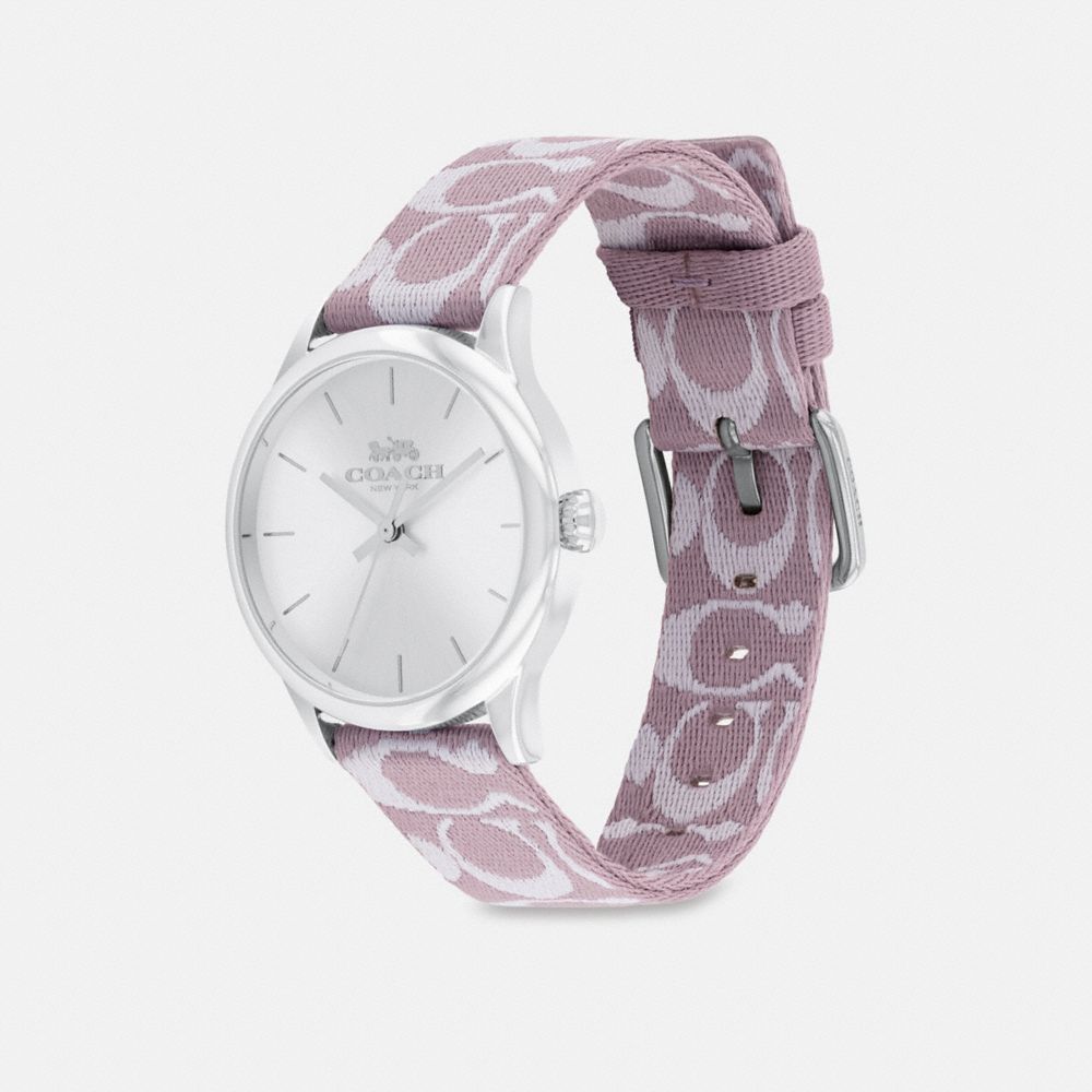 COACH®,Ruby Watch, 32 Mm,Analog,Crystal,Water Resistant,Silver Metal,Casual,Multi Color,Angle View