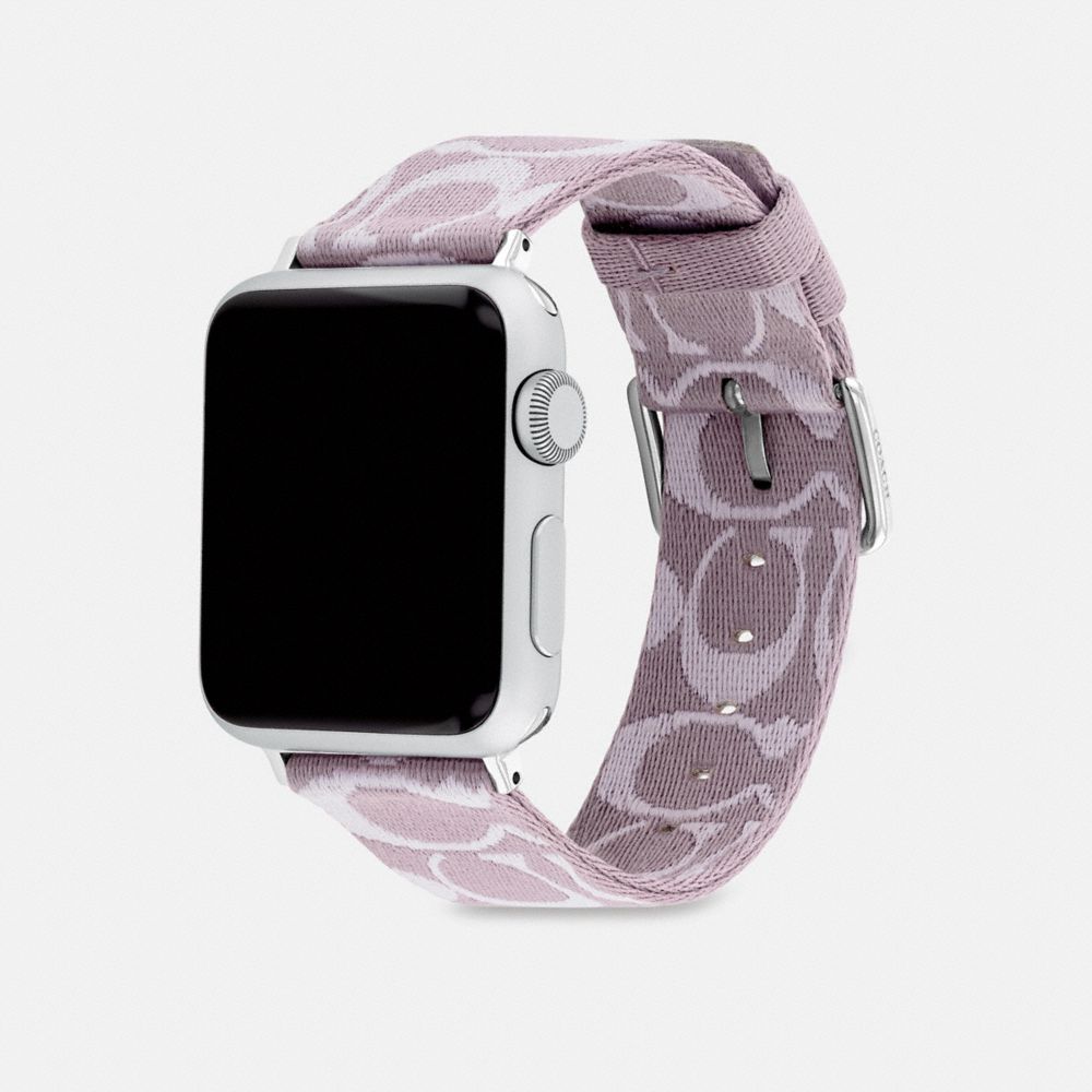 COACH®,Apple Watch® Strap, 38 Mm, 40 Mm And 41 Mm,Digital,Casual,Purple,Angle View
