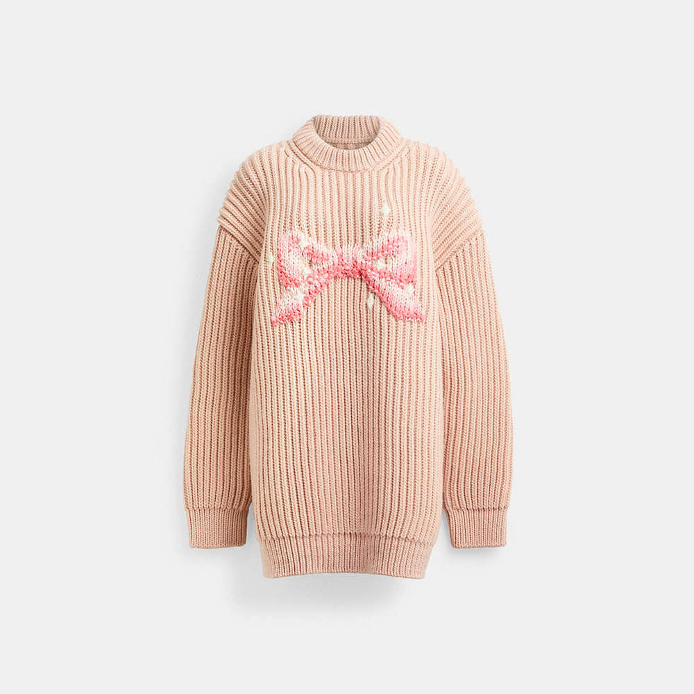 Coach Buy Now Bow Sweater In Pink