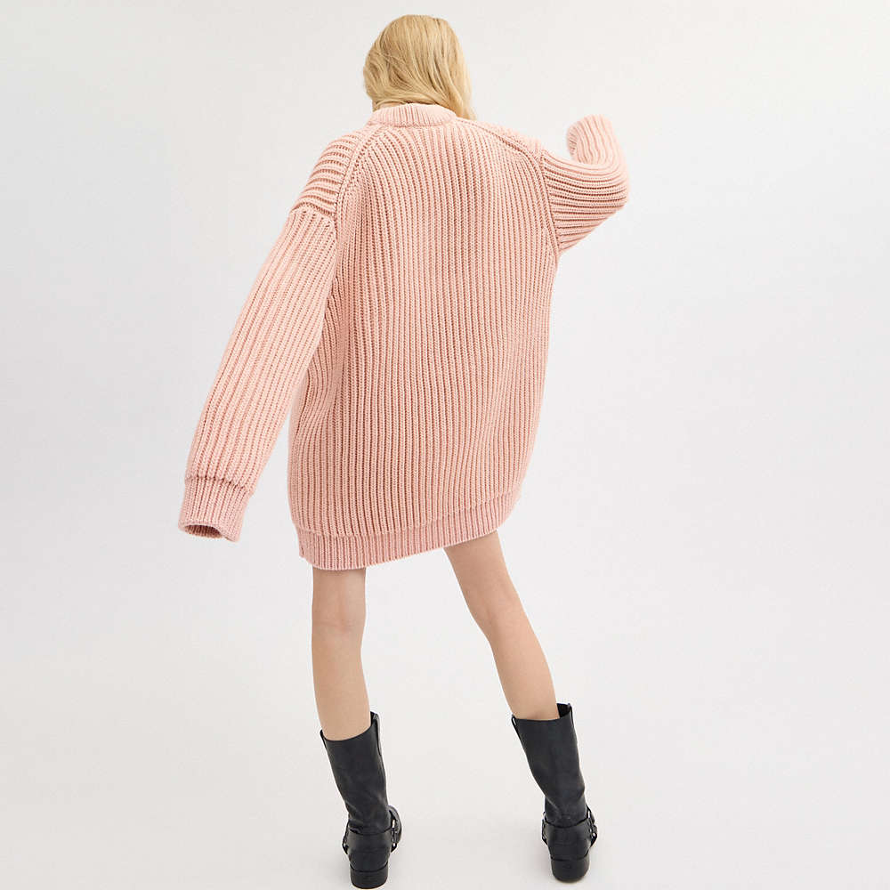 Shop Coach Buy Now Bow Sweater In Pink
