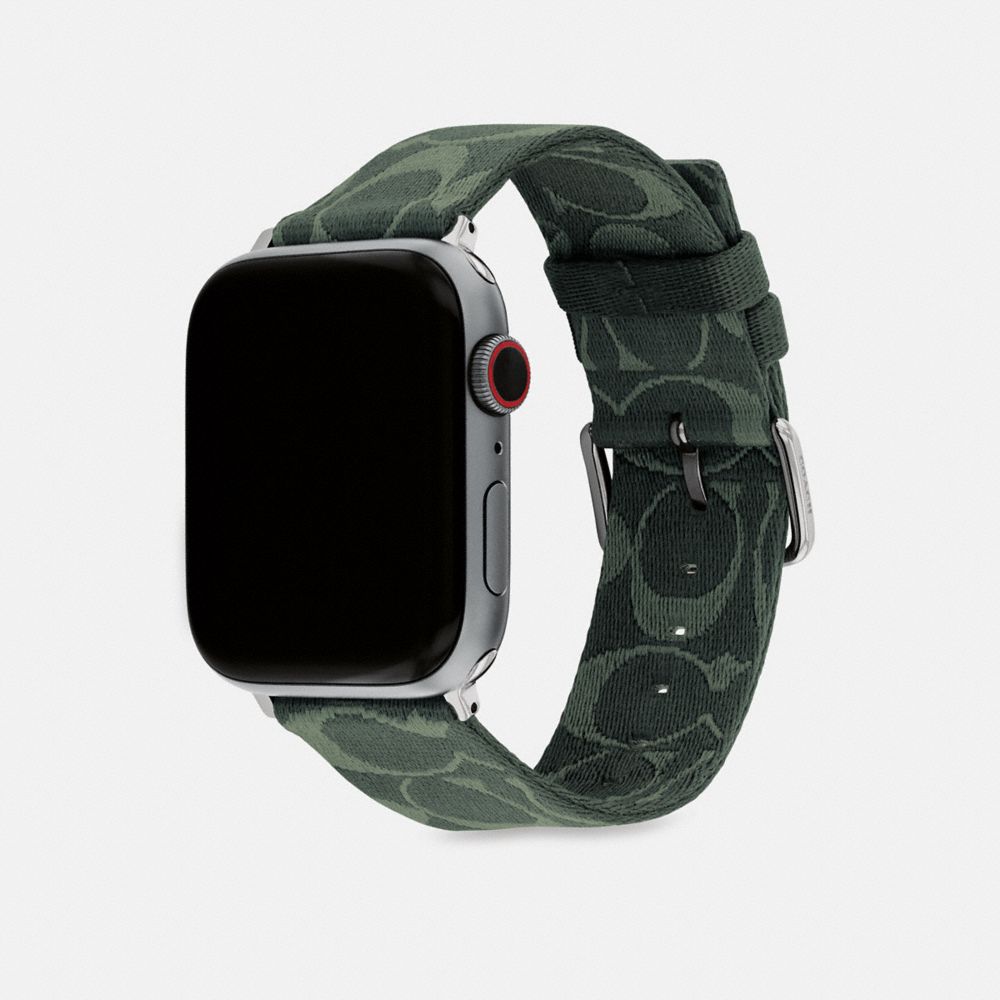 COACH®,APPLE WATCH® ストラップ・42MM/44MM/45MM,ｸﾞﾘｰﾝ