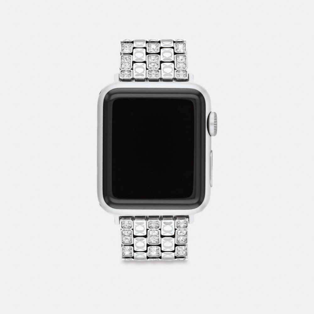 Shop Coach Apple Watch® Strap, 38mm, 40mm And 41mm In Stainless Steel