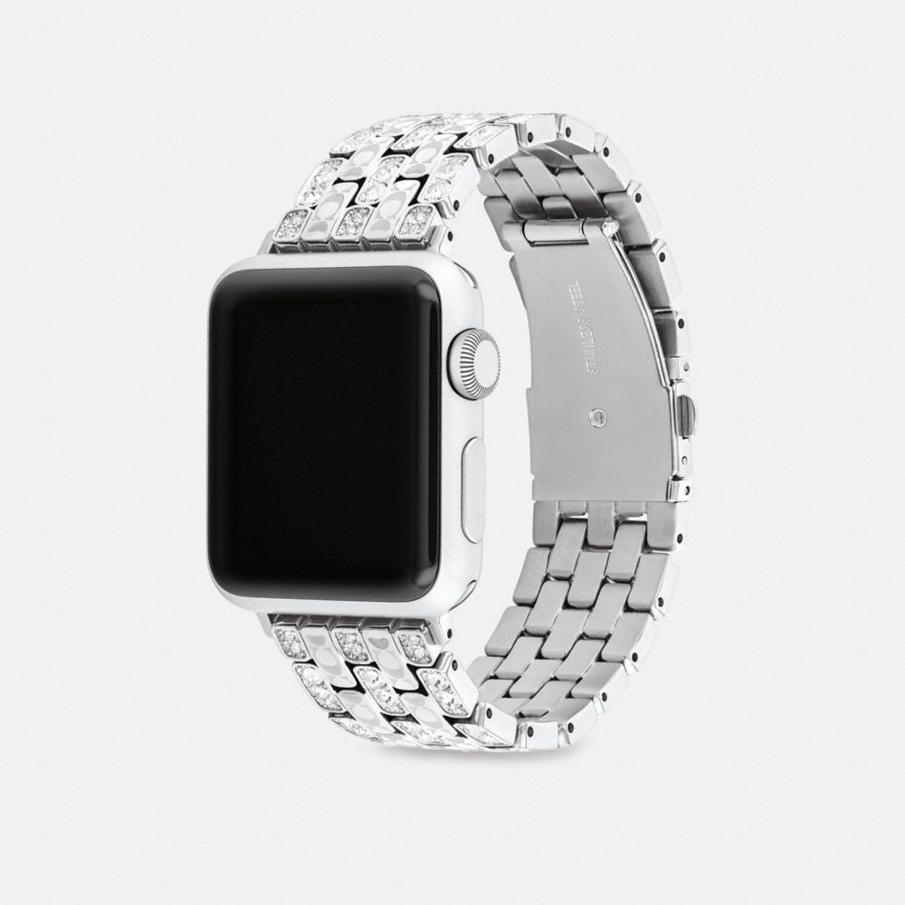 Shop Coach Apple Watch® Strap, 38mm, 40mm And 41mm In Stainless Steel
