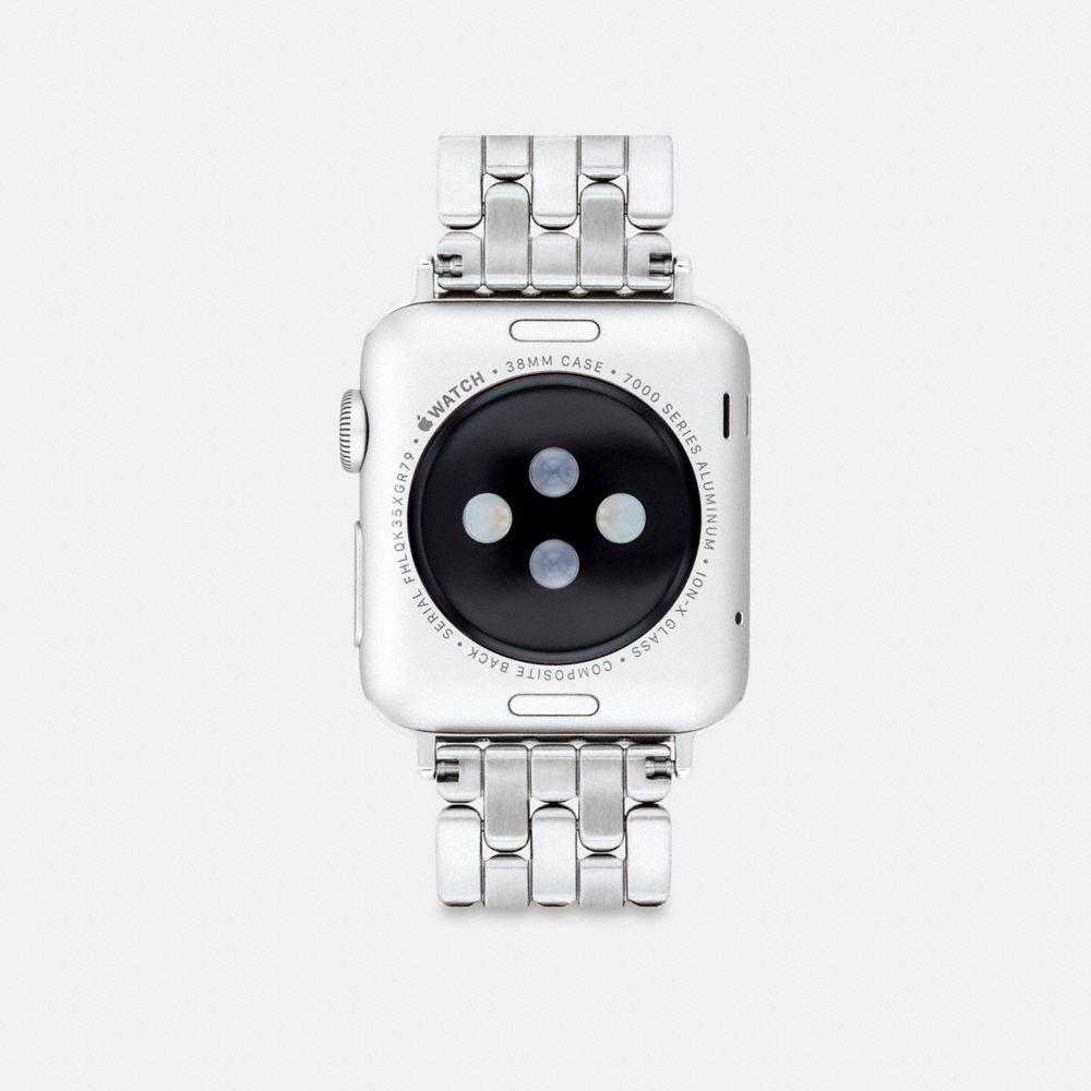 Shop Coach Apple Watch® Strap, 38mm, 40mm And 41mm In Stainless Steel