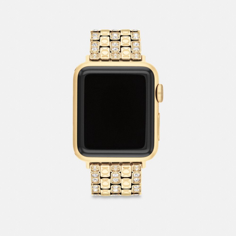 COACH®,BRACELET APPLE WATCH®, 38 MM, 40 MM ET 41 MM,Or,Front View