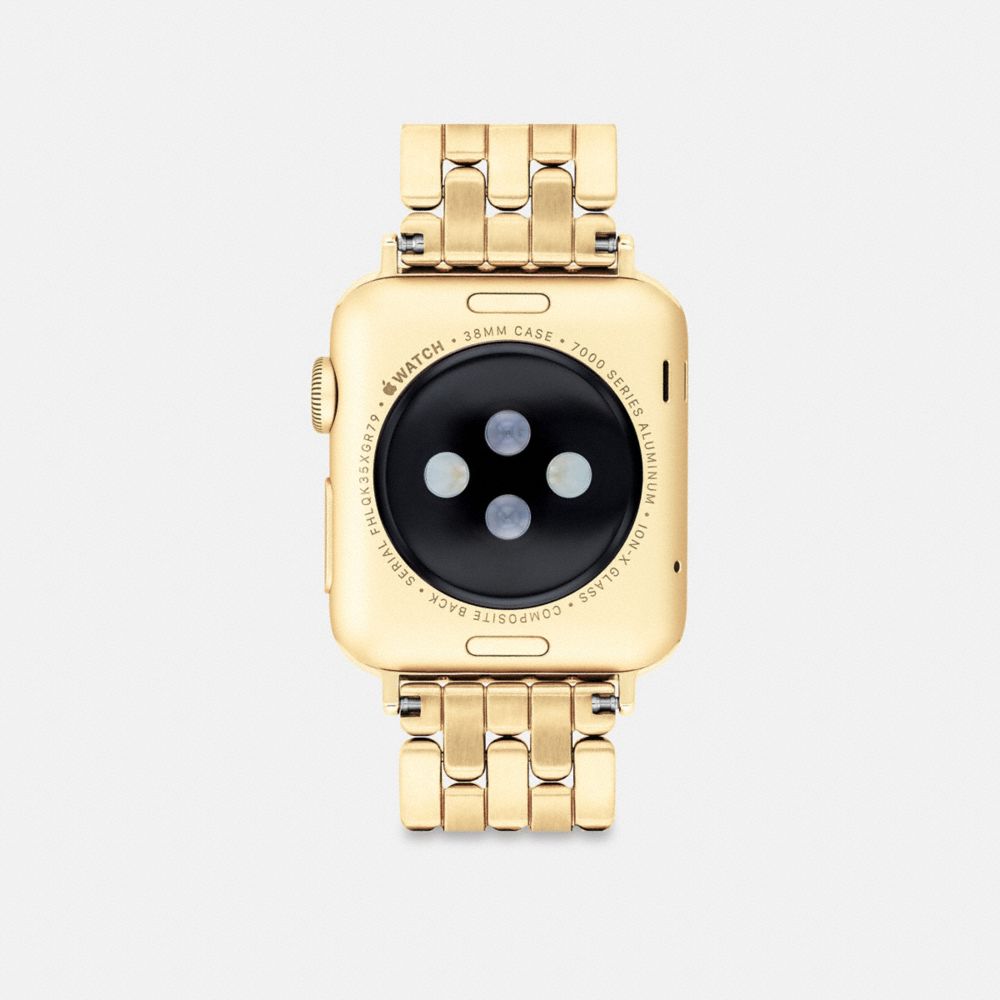 Shop Coach Apple Watch® Strap, 38mm, 40mm And 41mm In Gold