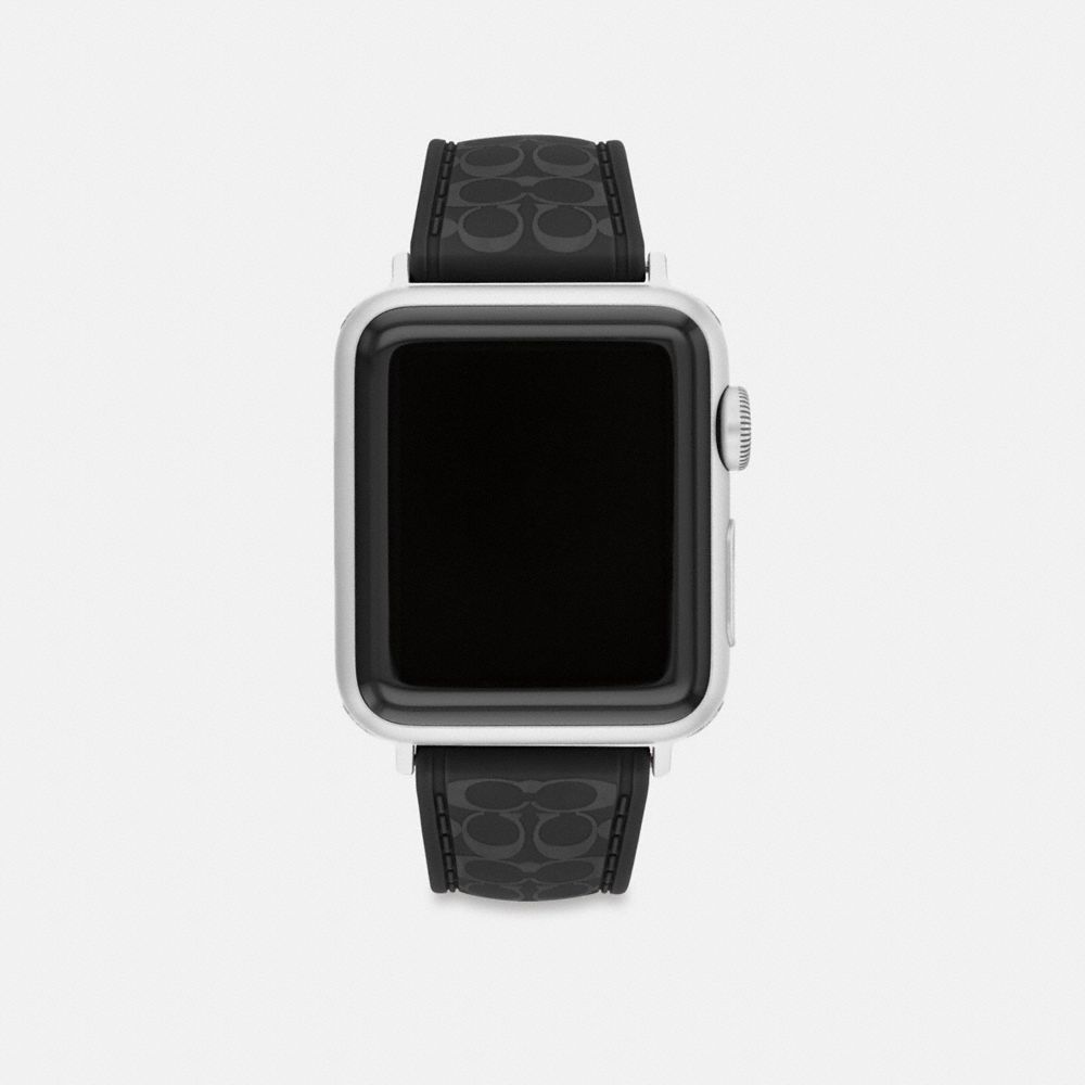 COACH®,BRACELET APPLE WATCH®, 38 MM, 40 MM ET 41 MM,Noir,Front View