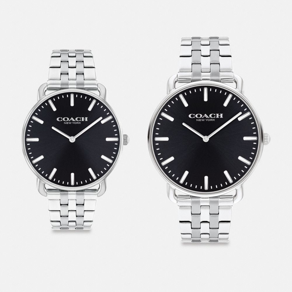 Shop Coach Elliot Watch Gift Set, 36mm And 41mm In Stainless Steel