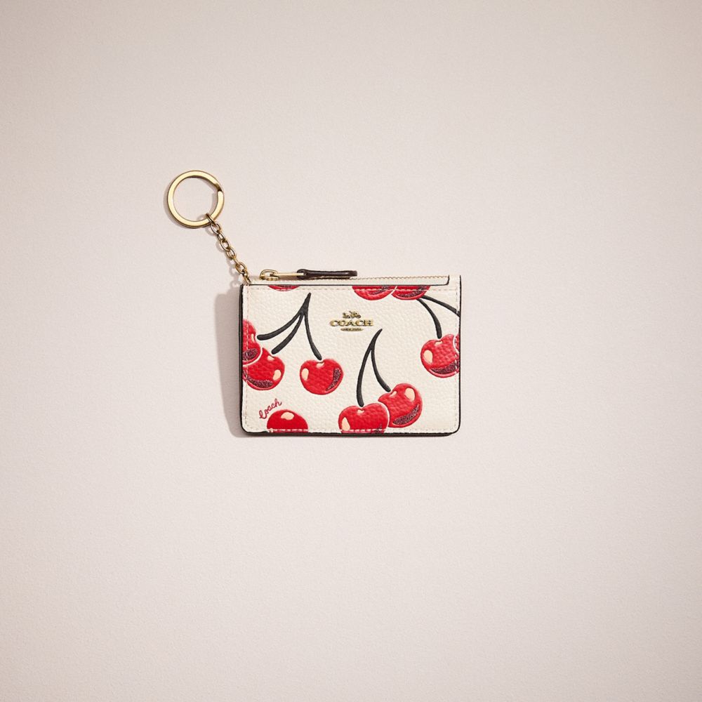 COACH®  Mini Skinny Id Case With Cherry Print