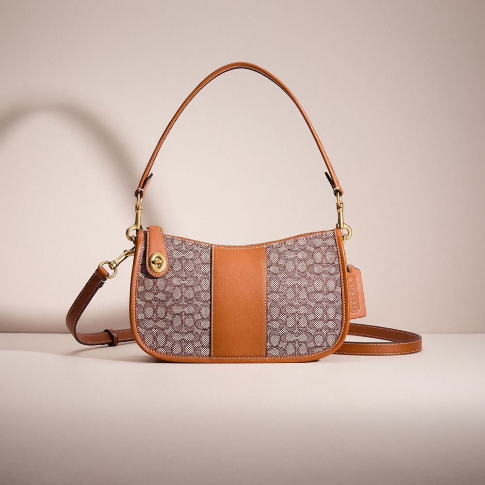 COACH® | Restored Swinger In Micro Signature Jacquard