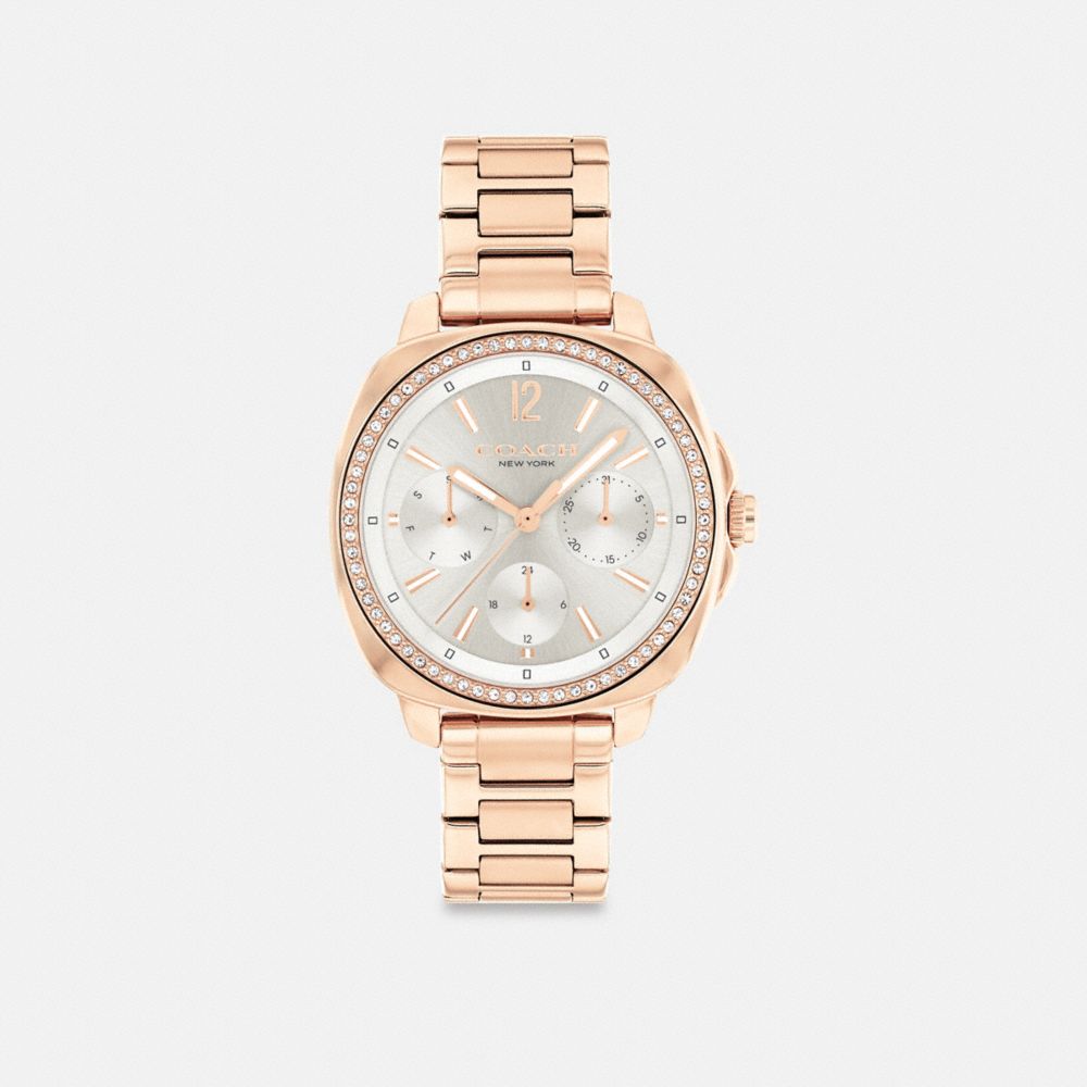 Coach Kitt Chronograph Watch, 34mm In Rose Gold