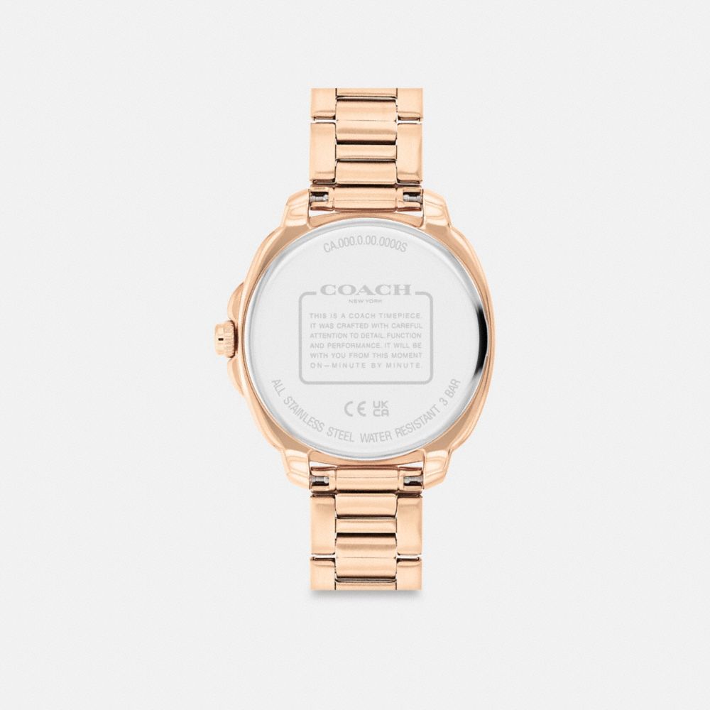 Coach Kitt Chronograph Watch, 34mm In Rose Gold