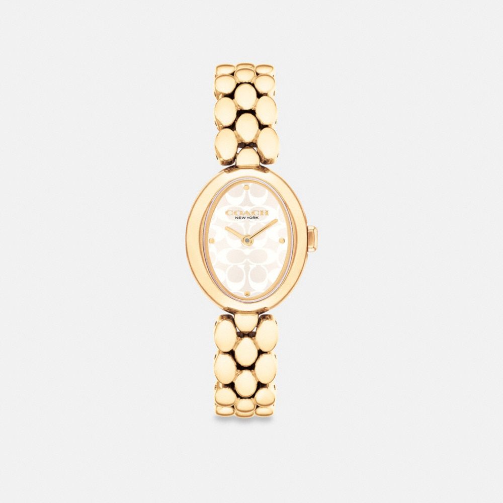 Coach gold watch sale