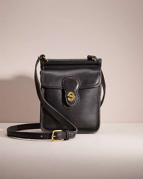 COACH®,VINTAGE MURPHY BAG,Glovetanned Leather,Medium,Black,Front View