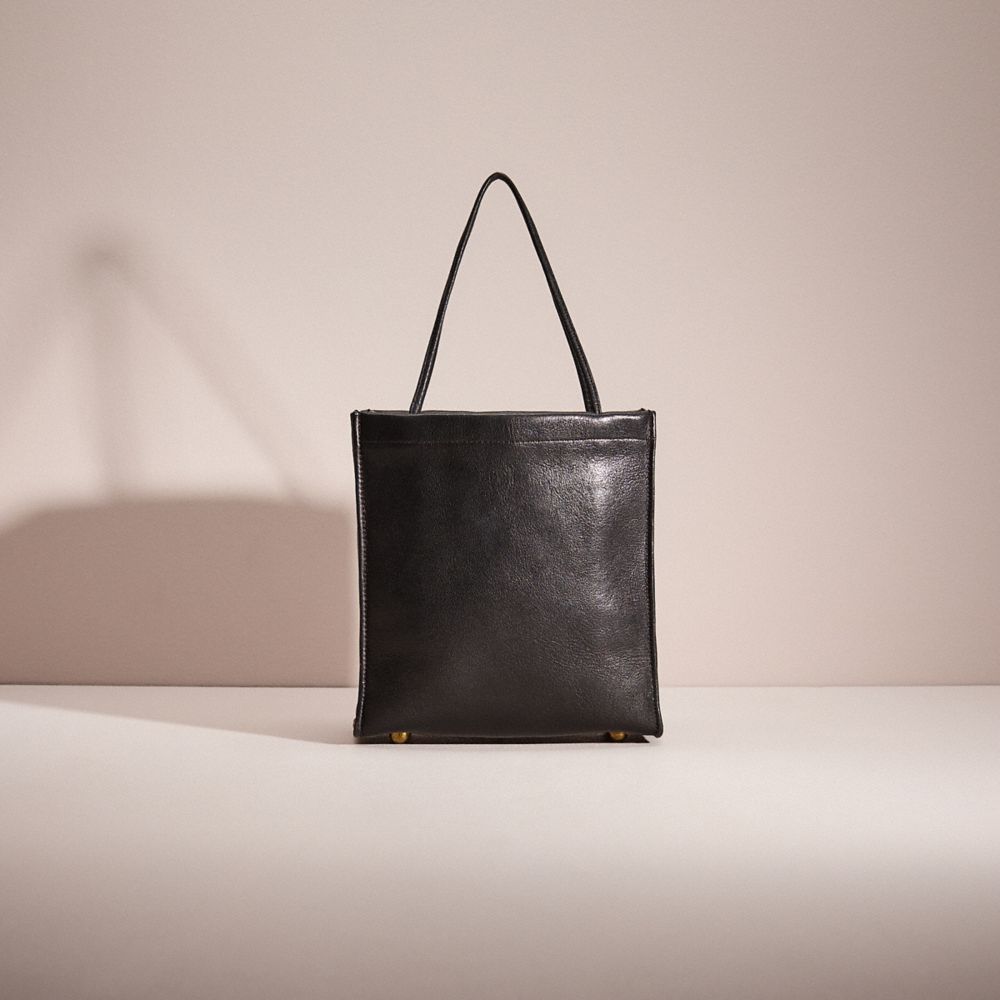 COACH®,VINTAGE CASHIN CARRY DINKY BAG,Glovetanned Leather,Medium,Bonnie Cashin Edit,Black,Front View